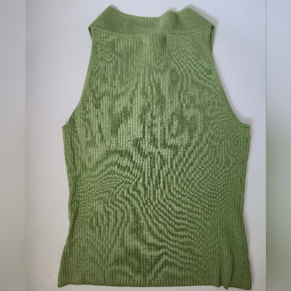 August Silk Green Ribbed Embellished Tank Top - Picture 9 of 9